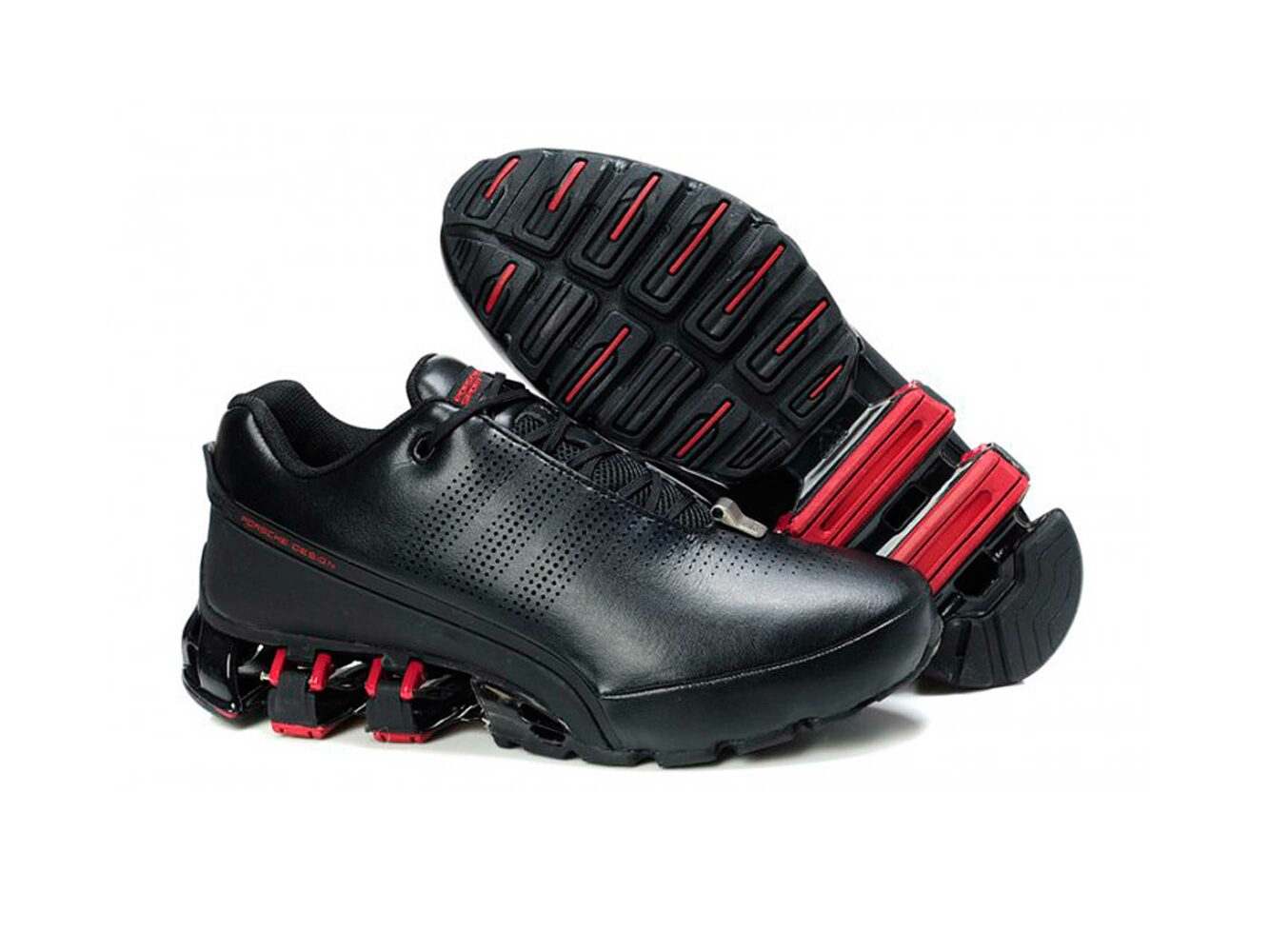 adidas porsche design bounce P’5000 s2 top layer leather black red купить