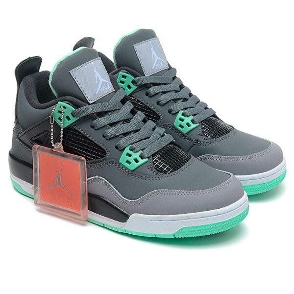 nike air jordan 4 retro dark grey green glow