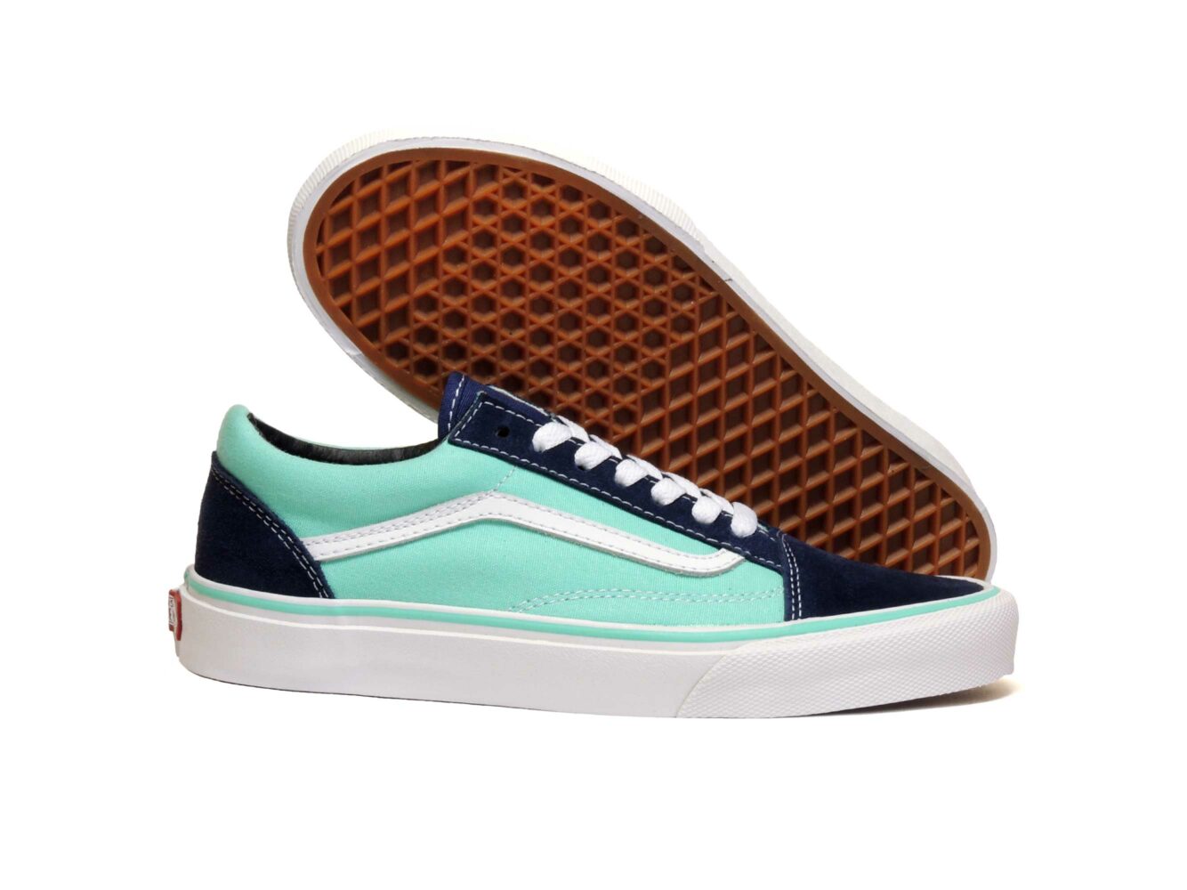 vans old skool green blue white купить