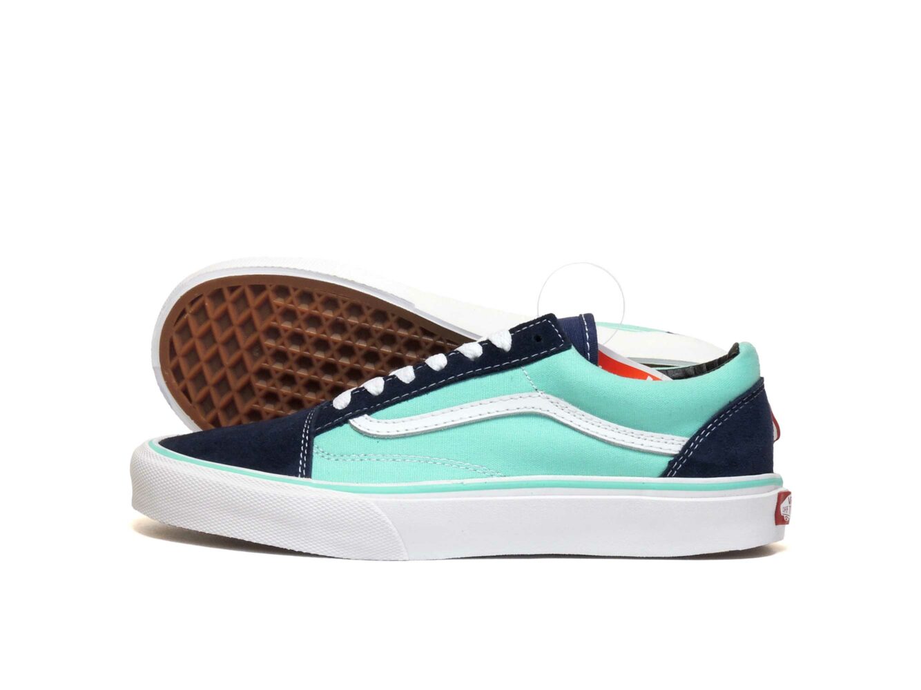 vans old skool green blue white купить