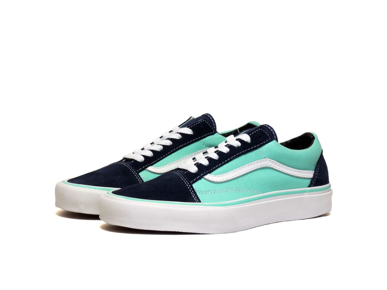 vans old skool green blue white купить