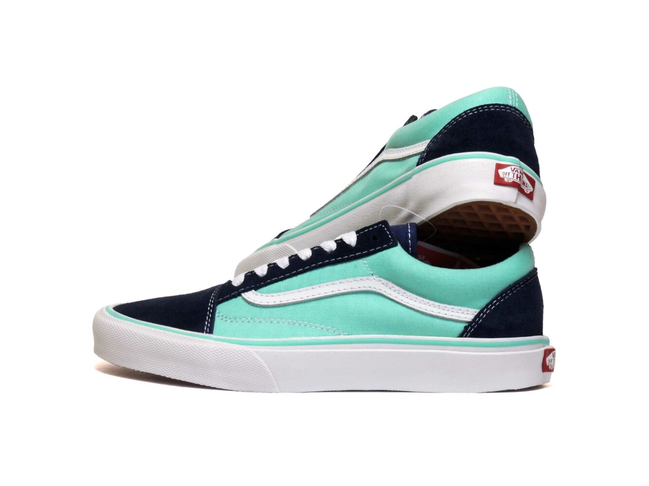 vans old skool green blue white купить