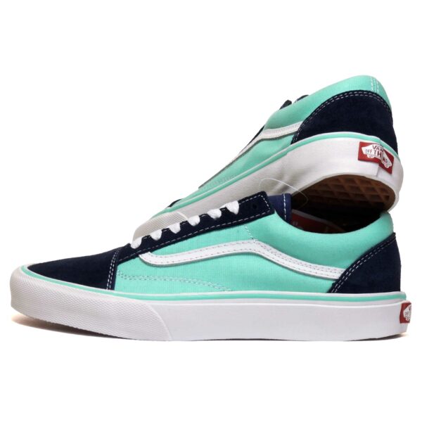 vans old skool green blue white