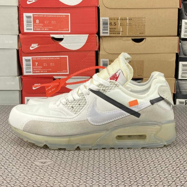 off white x nike air max 90 sail white muslin