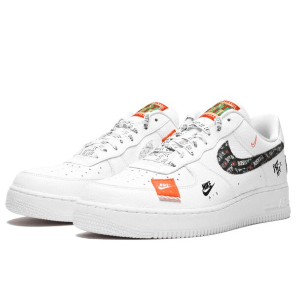 nike air force 1’07 white black total orange AR7719_100