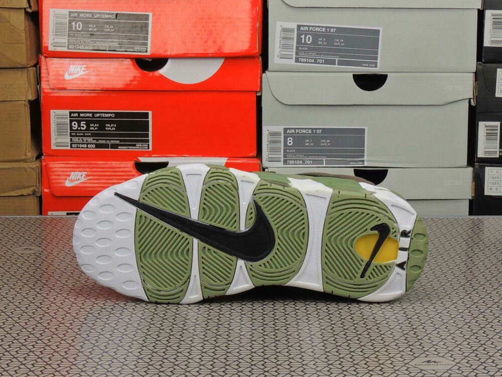 nike air uptempo army green