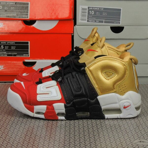 nike air more uptempo red black gold 902290_002