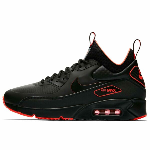 nike air max 90 mid black red winter