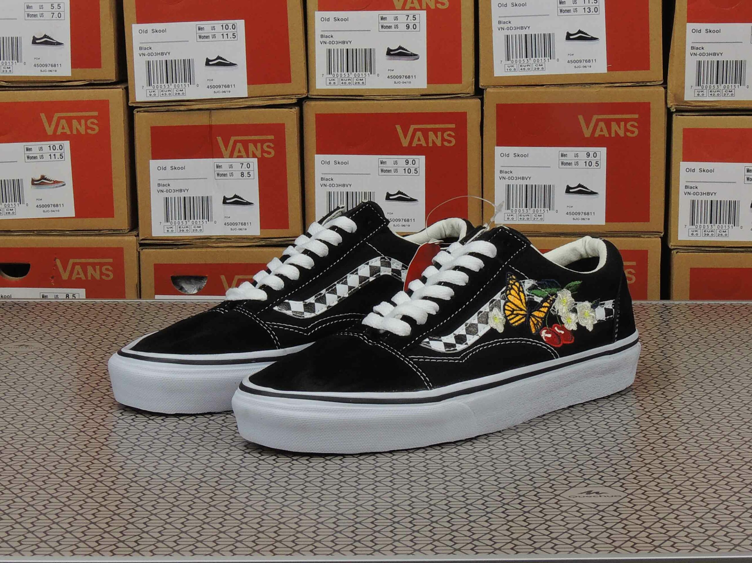 vans with butterfly and cherry