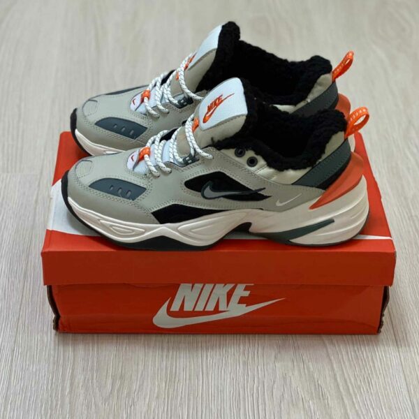 nike m2k tekno grey orange winter