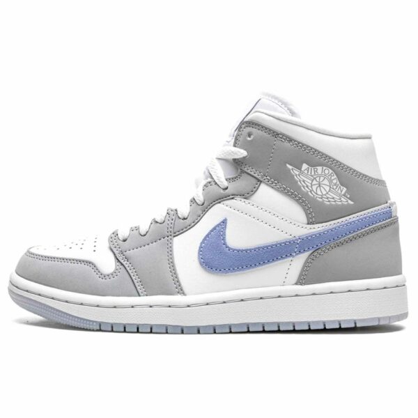 nike air Jordan 1 mid wolf grey aluminum BQ6472_105 купить