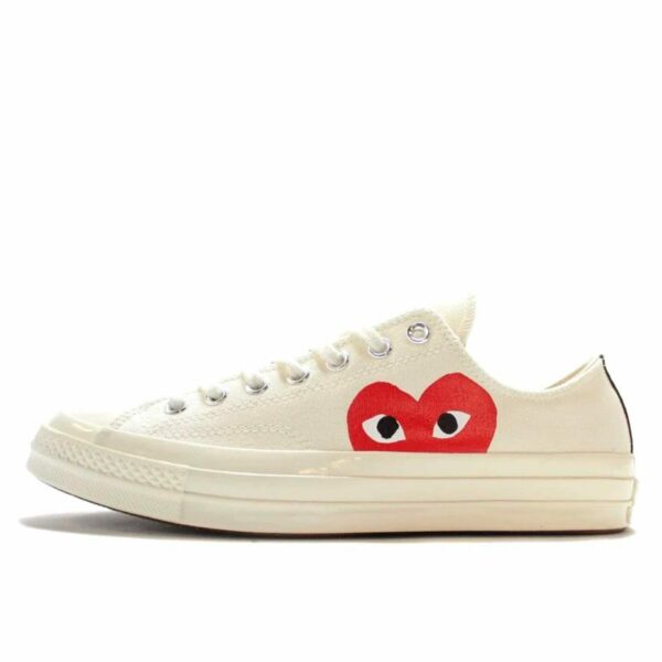 converse all star chuck 70 ox low white half heart