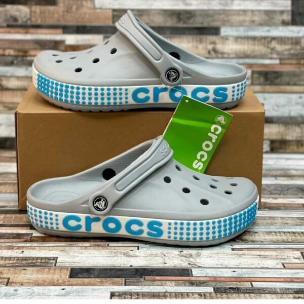 crocs bayaband logo motion clog metallic