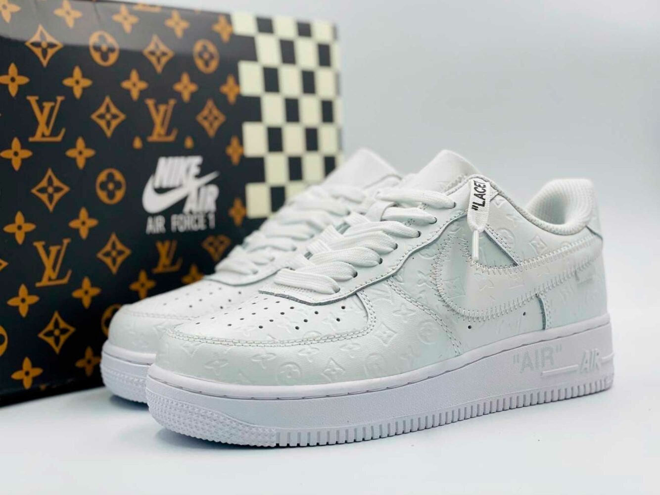 nike air force 1 sotheby s auction results x louis vuitton white купить