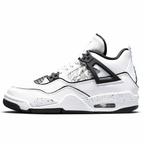 air jordan 4 gs diy white black DC410_100