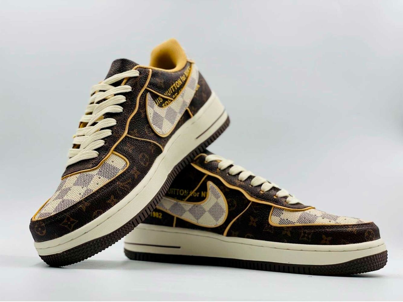 nike air force 1 sotheby s auction results x louis vuitton brown купить