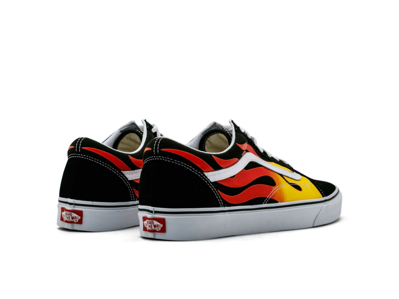 vans old skool red yellow flame VN0A38G1PHN купить