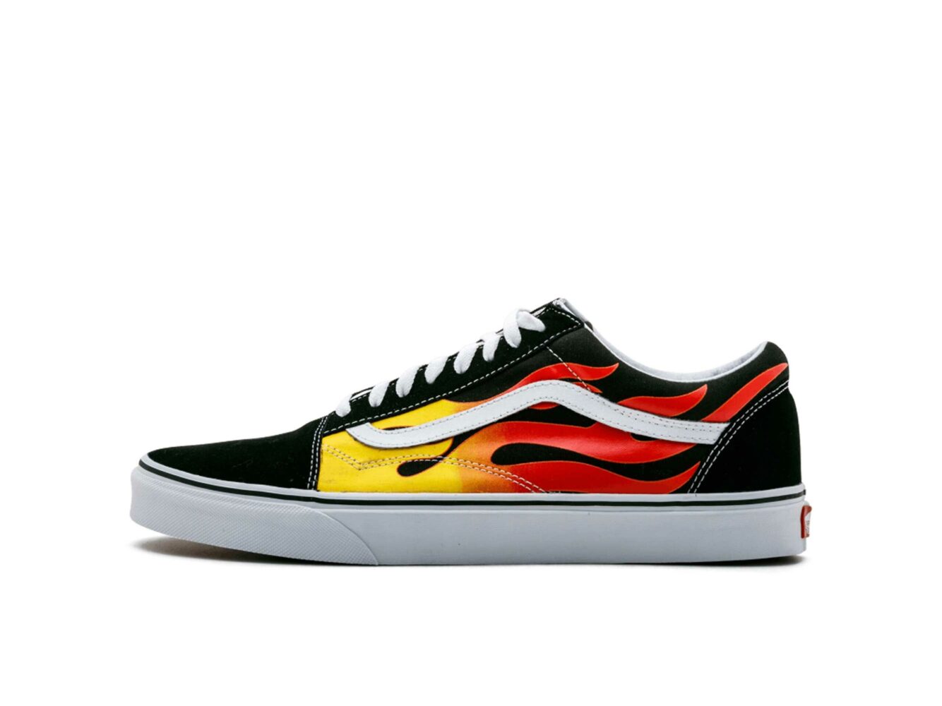 vans old skool red yellow flame VN0A38G1PHN купить