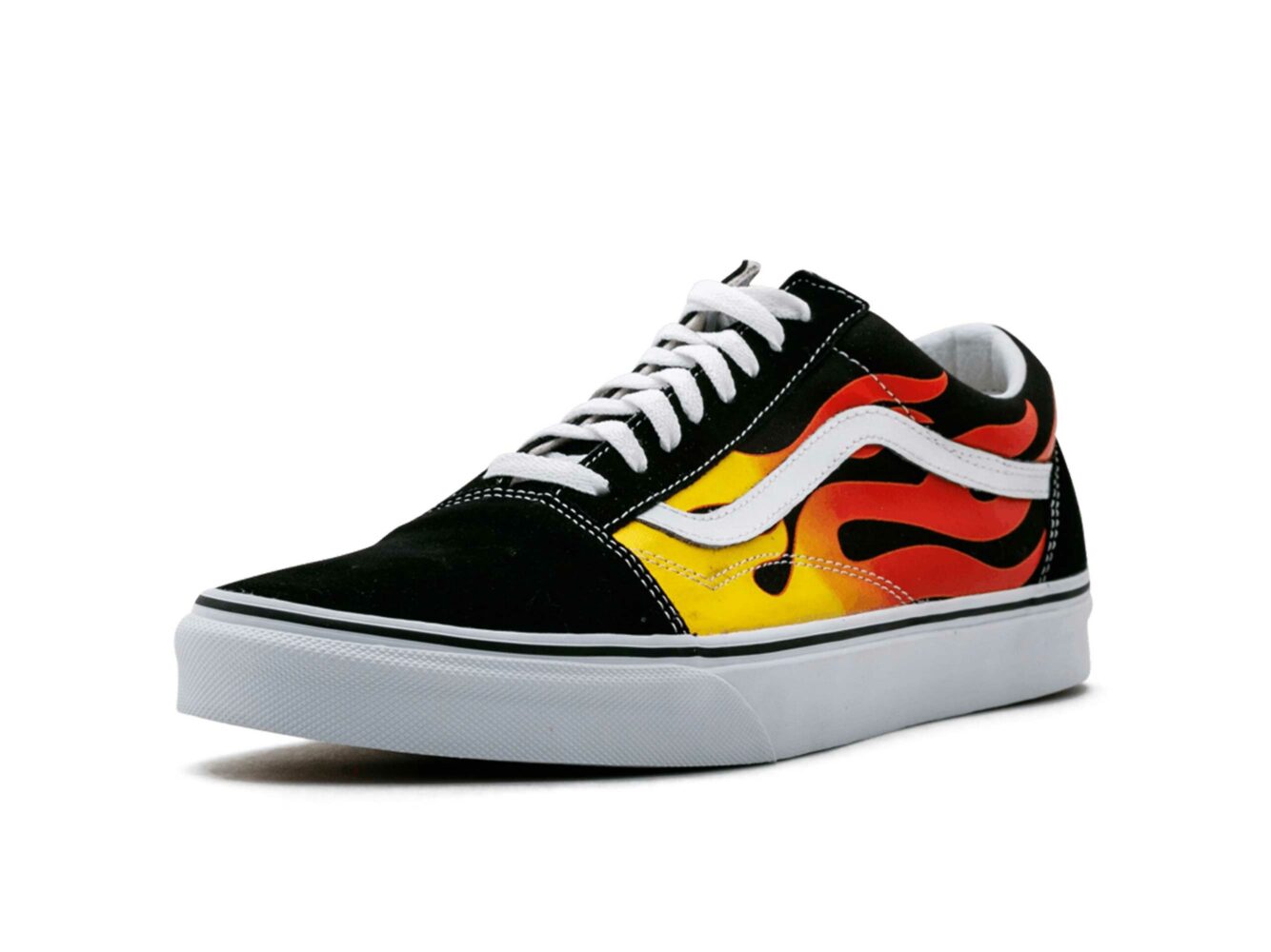 vans old skool red yellow flame VN0A38G1PHN купить