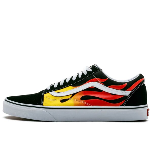 vans old skool red yellow flame VN0A38G1PHN купить