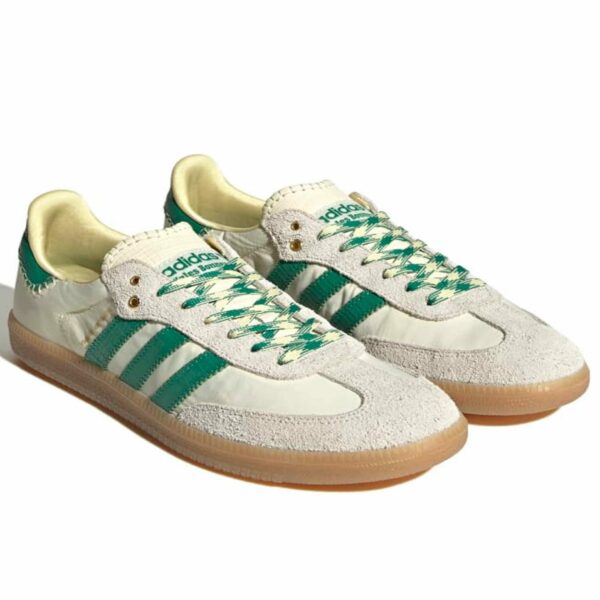 adidas wales bonner x samba cream white bold green GY4344