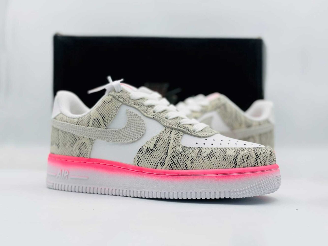 nike air force 1 low snakeskin sail pink nebula DV1031_030 купить