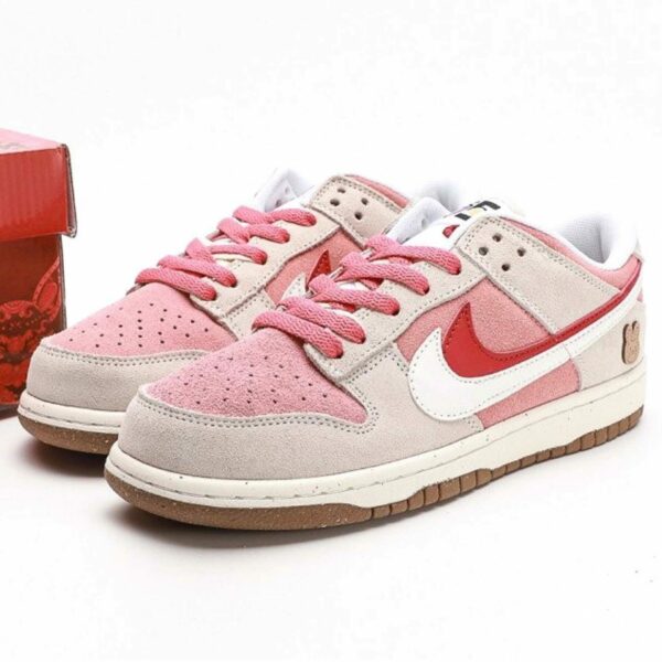 nike sb dunk low se 85 double swoosh sail red pink DO9457_117