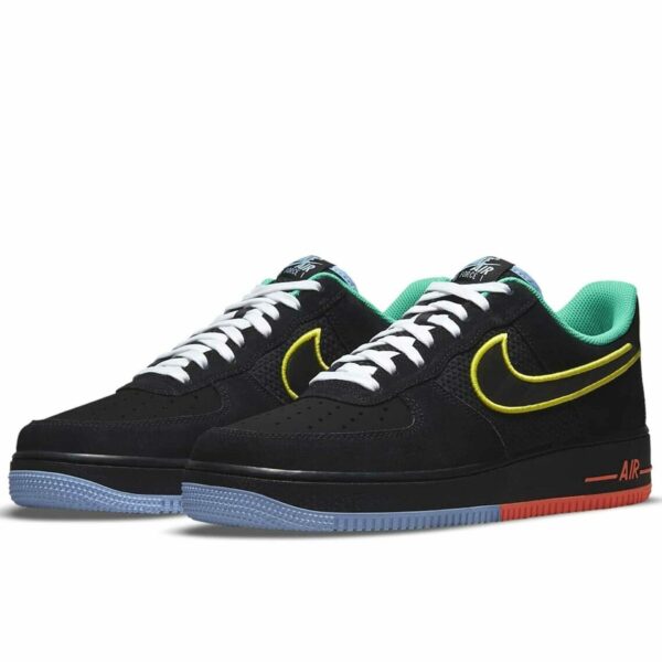 nike air force 1 low peace and unity black green red blue DM9051_001