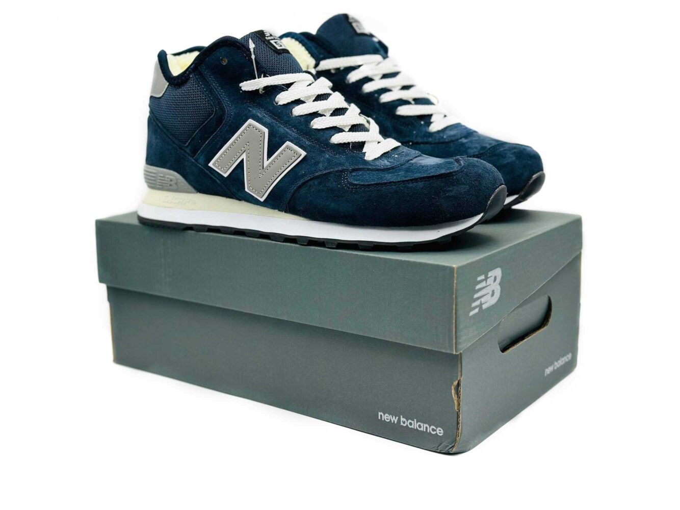 new balance 574 blue beige hi winter купить