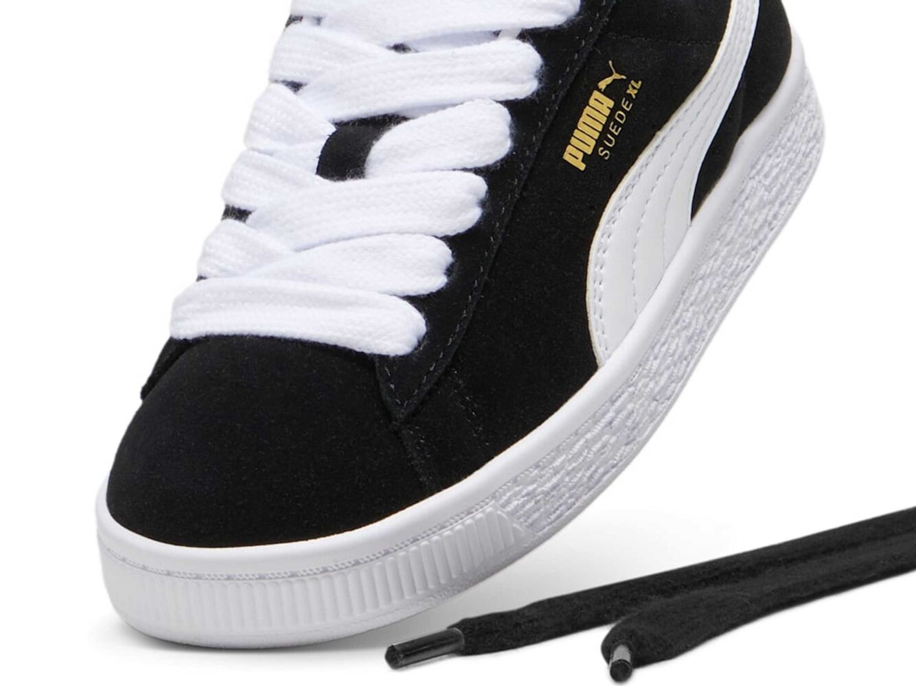 Puma Suede XL Black White 396578_02 купить