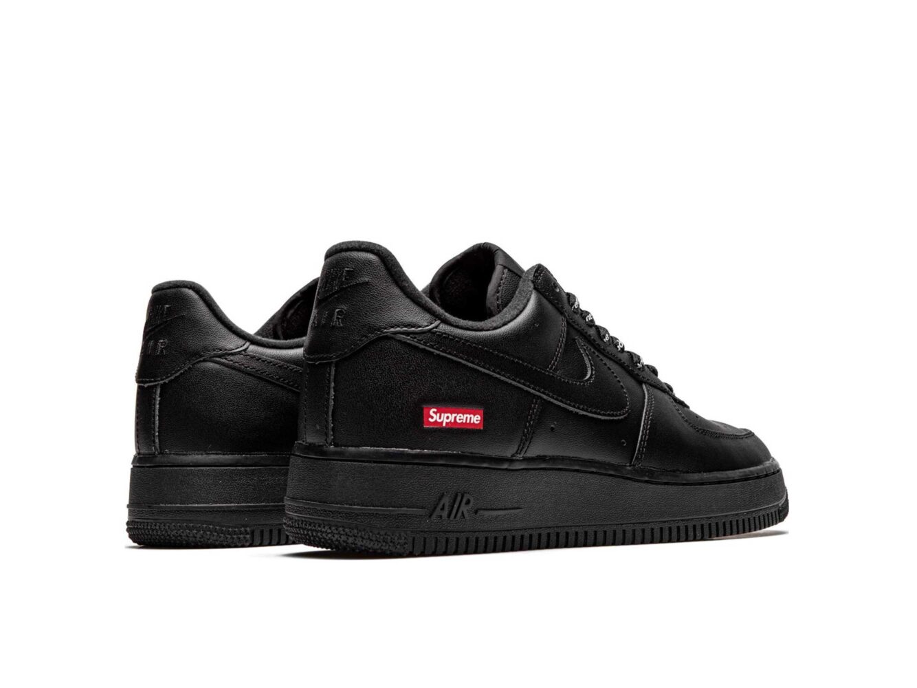 Nike x Supreme Air Force 1 Low Box Logo Black CU9225_001 купить