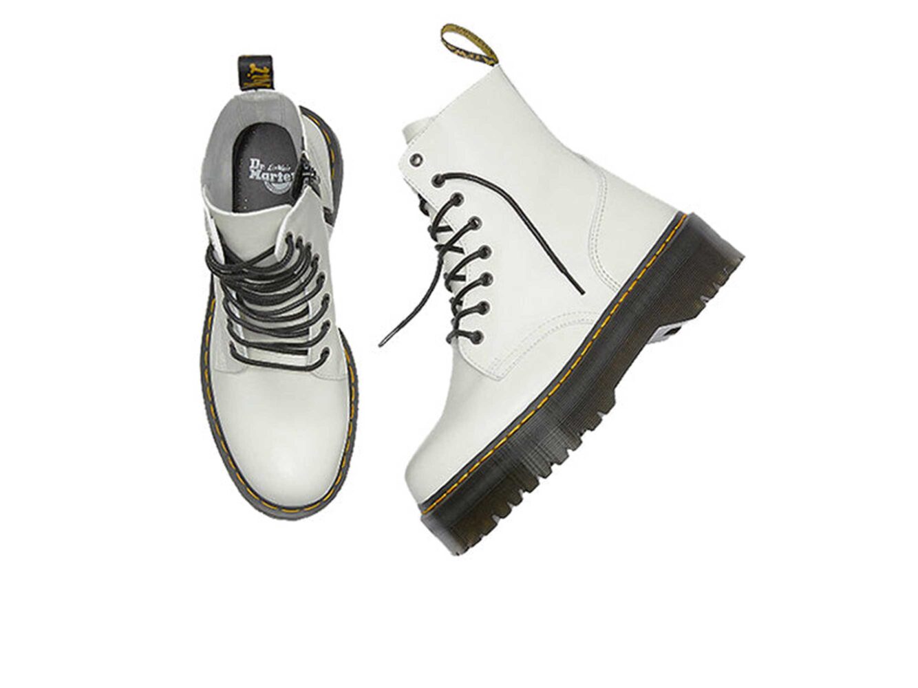 Dr.Martens Jadon Smooth Leather Platform Boot White 15265100 купить