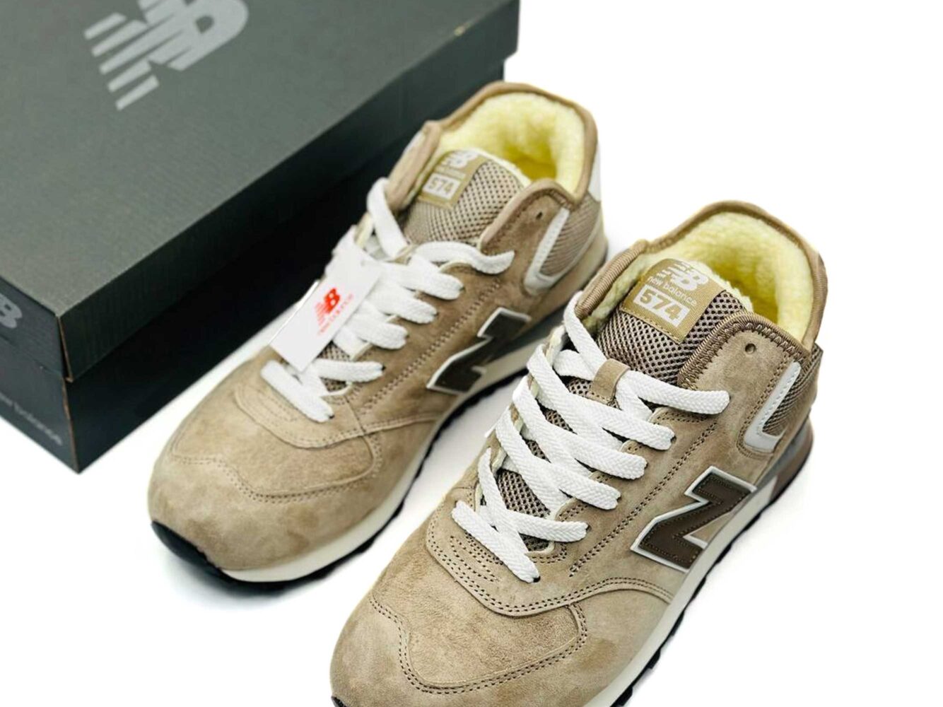 New Balance 574 Hi Beige Winter купить