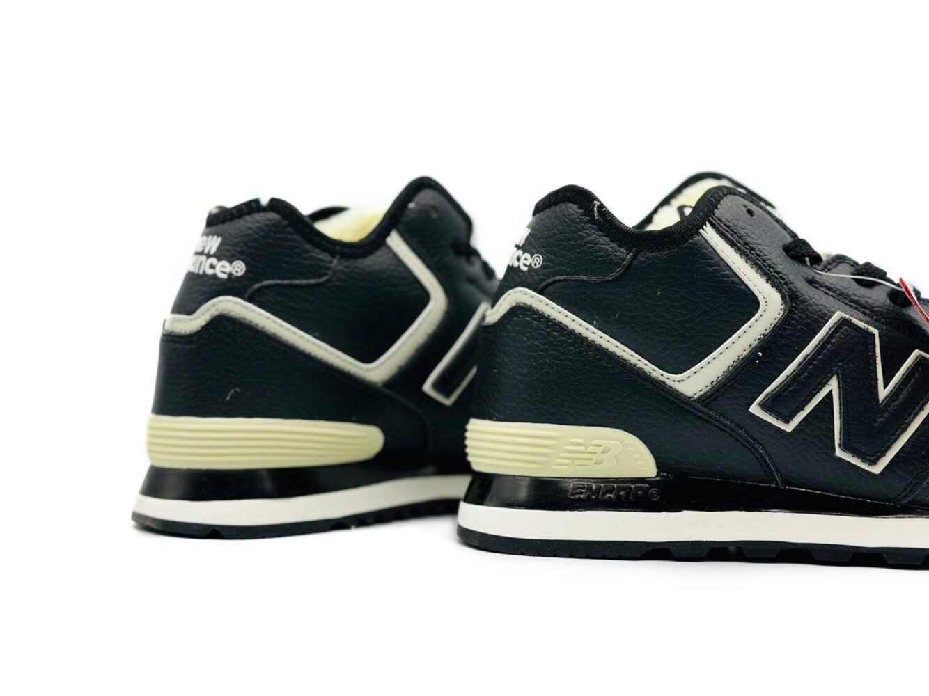 new balance 574 black lether hi winter купить