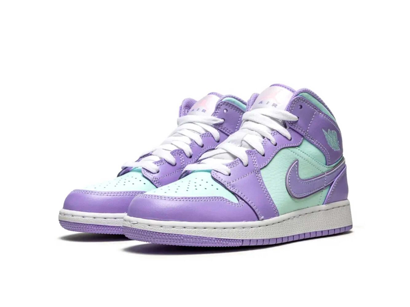 nike air Jordan 1 mid purple aqua 554724_500 купить